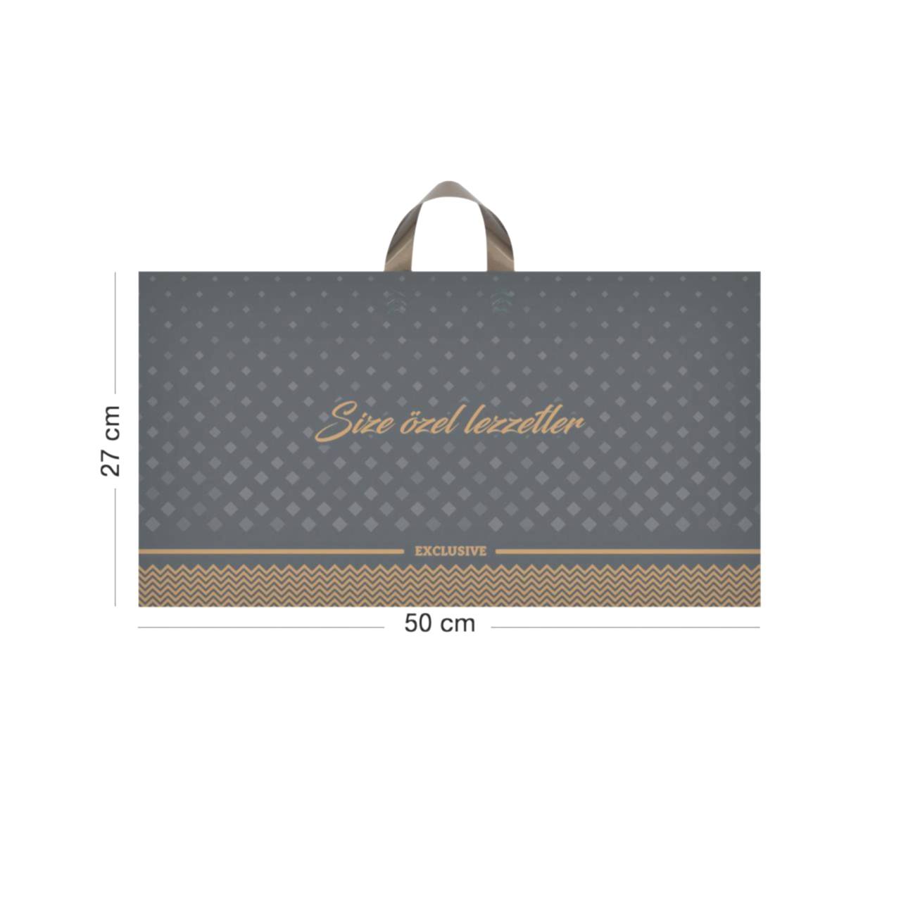 Tatlı ve Pasta Poşeti (Kulplu) 50X27 cm - Görsel 2